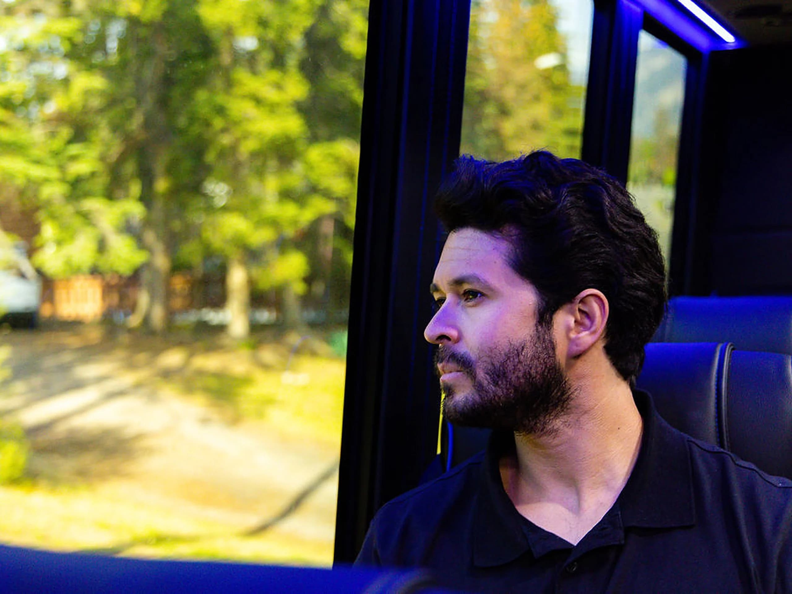 Mini Bus view from inside